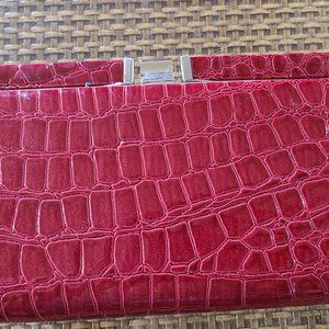 Loft Alligator Print Clutch